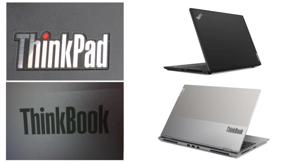 ThinkPad は黒い筐体、ThinkBook はシルバーの筐体